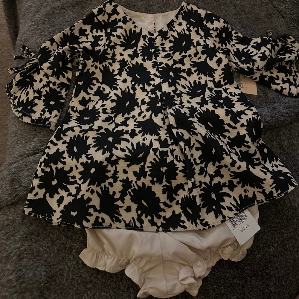 Pippa & Julie black and tan floral dress